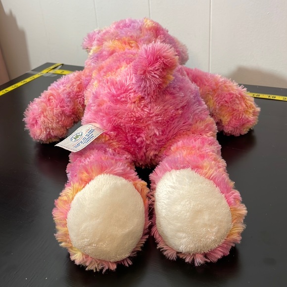 Build A Bear Endless Hugs Bright Pink Yellow Tie Dye Stuffed Animal Toy BAB 17" - Picture 7 of 13
